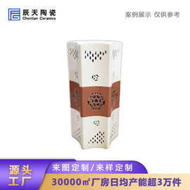 陶瓷灯具商务创意镂空陶瓷风灯摆件家居装饰工艺品厂家定制不零售