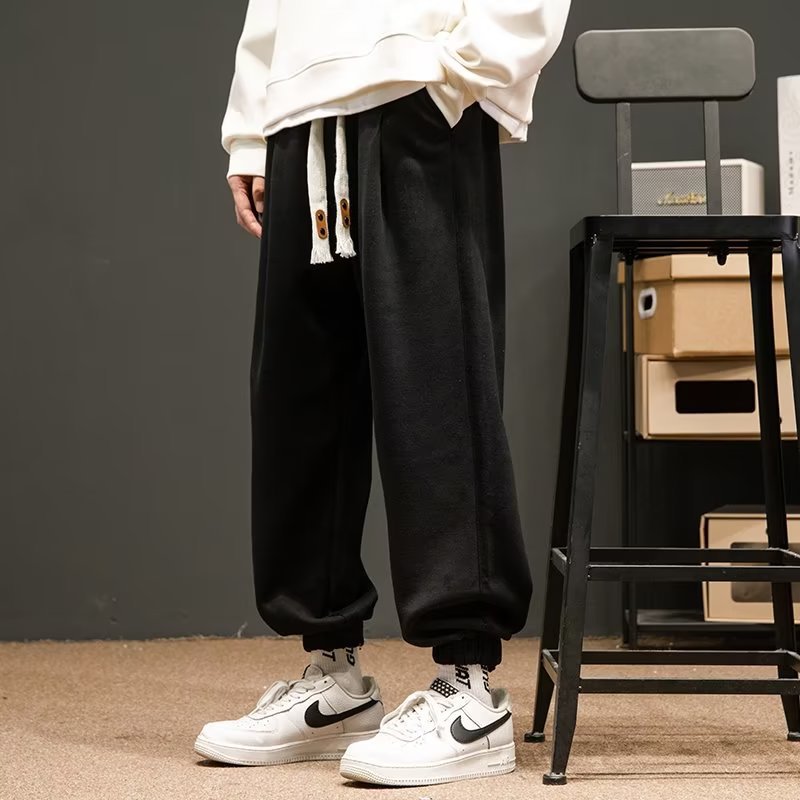 Pantalones casuales de todo fósforo pantalones casuales de pierna recta sueltos para hombre 2024 pantalones con corsé para hombre de moda