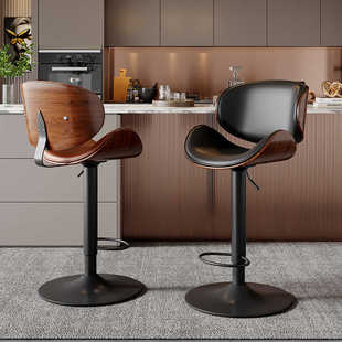 Light Luxury High-end Bar Chair Liftable Rotating Household Island Table Chair Comfortable Bar Chair Front Desk Cashier High Stool