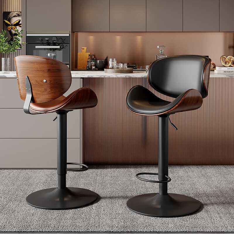 Light Luxury High-end Bar Chair Liftable Rotating Household Island Table Chair Comfortable Bar Chair Front Desk Cashier High Stool