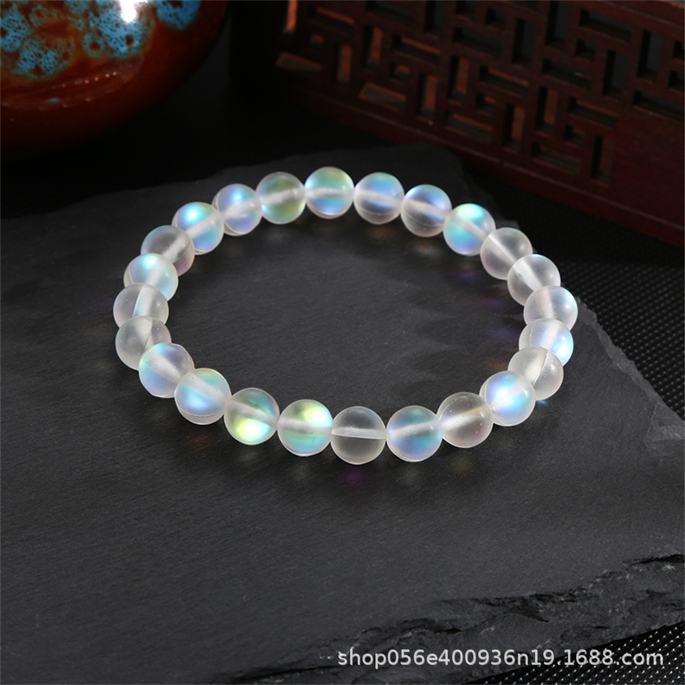Moda simple 8mm pulsera de piedra de ágata natural alta sensación de mano de cristal cuentas pulsera comercio exterior al por mayor damas