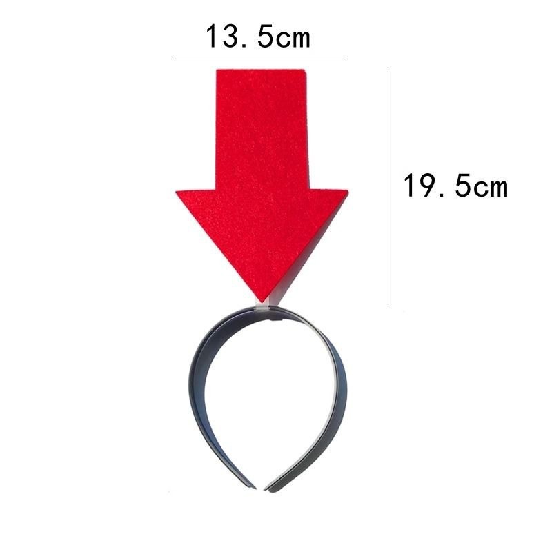 Cross-Border New Arrow Headband Funny Anti-Lost Arrow Headband Cute Symbol Headwear Performance Hair Accessories Wholesale