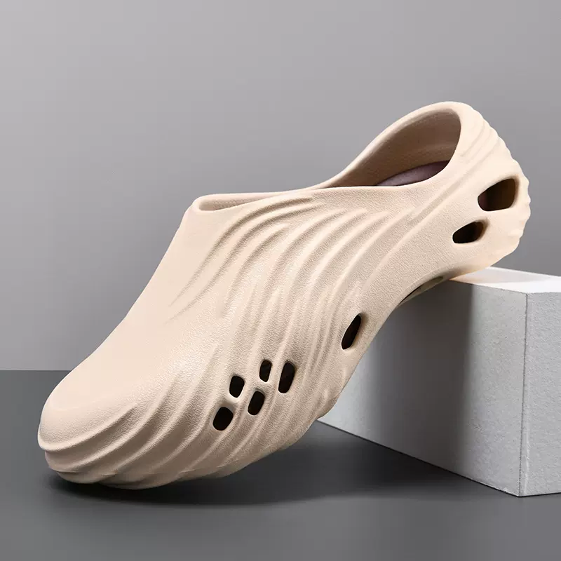 2025新款山系异形户外洞洞鞋厚底拖鞋情侣沙滩运动拖鞋潮拖男