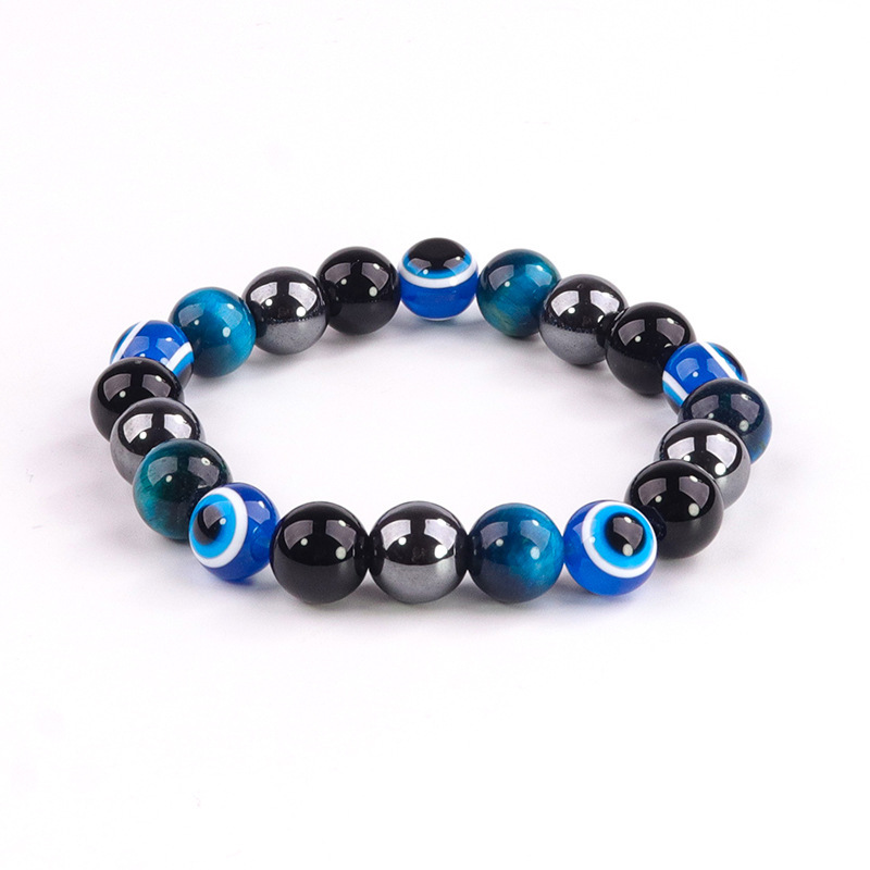 Evil Eye Bracelet 8mm Obsidian Beaded Braided Tiger's Eye Bracelet Obsidian Single Circle Tiger's Eye Bracelet Evil Eye Bracelet 8mm Obsidian Beaded Braided Tiger's Eye Bracelet Obsidian Single Circle Tiger's Eye Bracelet