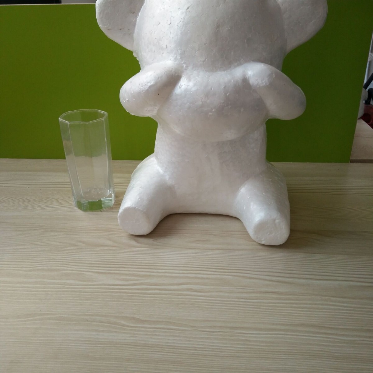 Oso Rosa molde oso modelo embrión blanco Qixi Día de San Valentín EPS Poli Dragón blanco espuma oso Clavel