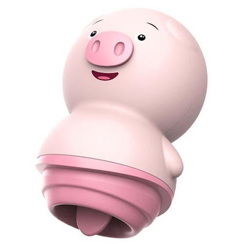 LILO Tongue Licking Piggy: Variable-Speed Vibrating Tongue-Sucking Dildo Masturbation Device — Adult Erotic Sex Toy