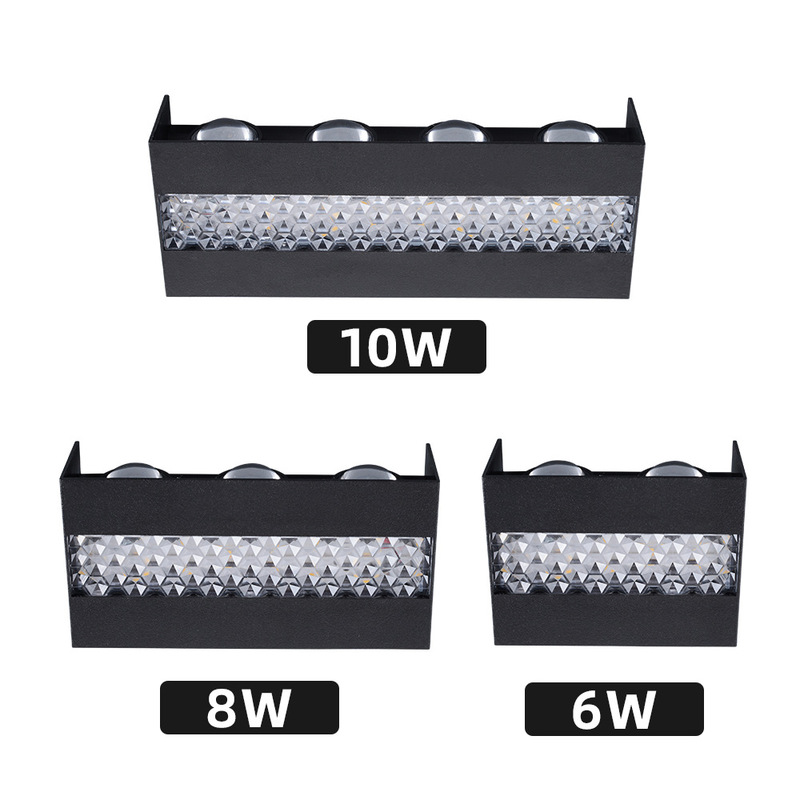 Cross-Border New Product Outdoor Waterproof Wall Lamp 4/6/8 Heads with up and down Lighting Porch Courtyard Decorative Lamp Wall-Mounted Atmosphere Light