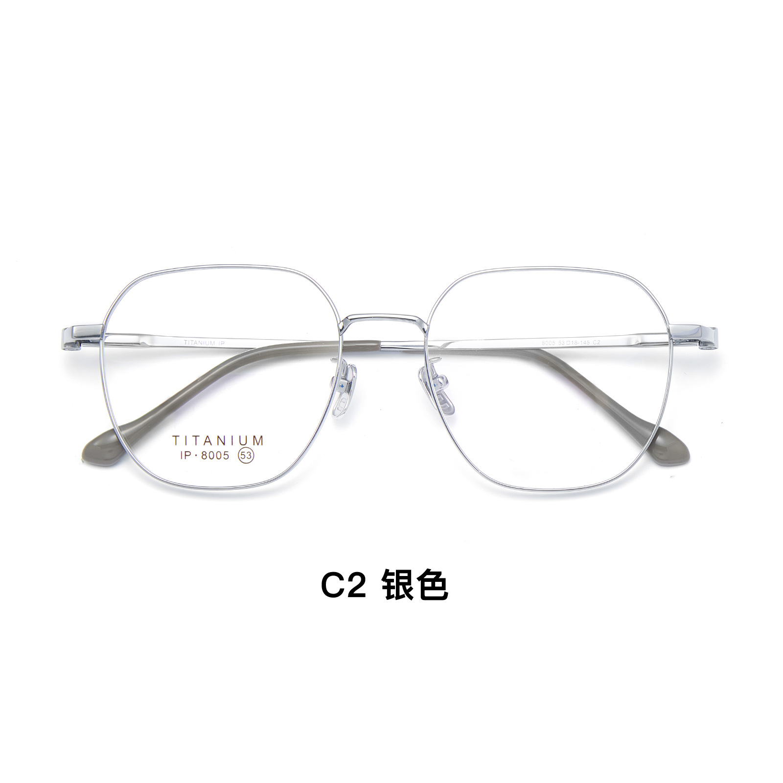 Marco grande retro, marco de gafas de titanio puro de ala ancha, galvanoplastia al vacío, resistencia a la resistencia, miope, lote Danyang