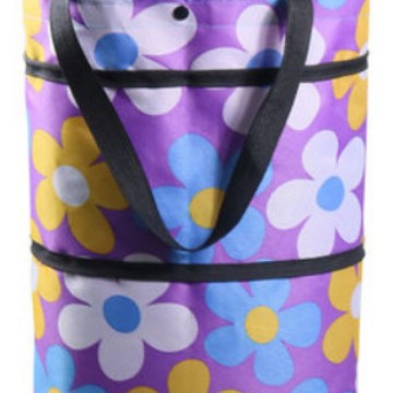 ホイールバッグ折り畳みレジ袋モップバッグ買い物車買い物カート買い物バッグ手提げ袋とロゴ