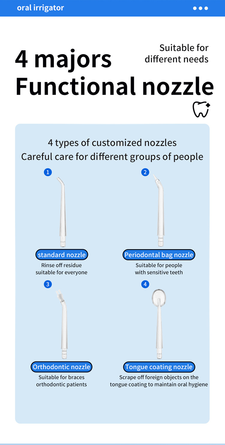 Portable Dental Irrigator, Electric Oral Cleaner, Handheld Dental Cleaner, Stone Removal, Water Flosser, Dental Floss_voghion.com