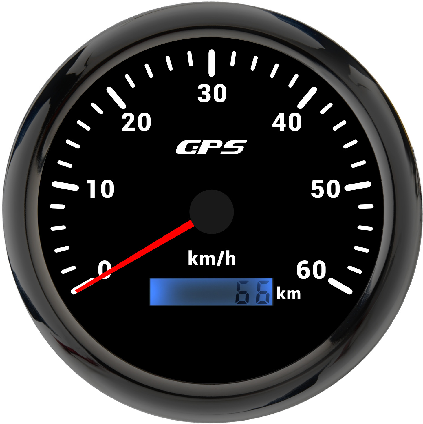 automobile instrument, Motuoche Speedometer 110mm Odometer - black-bezel-black-face-60kmh