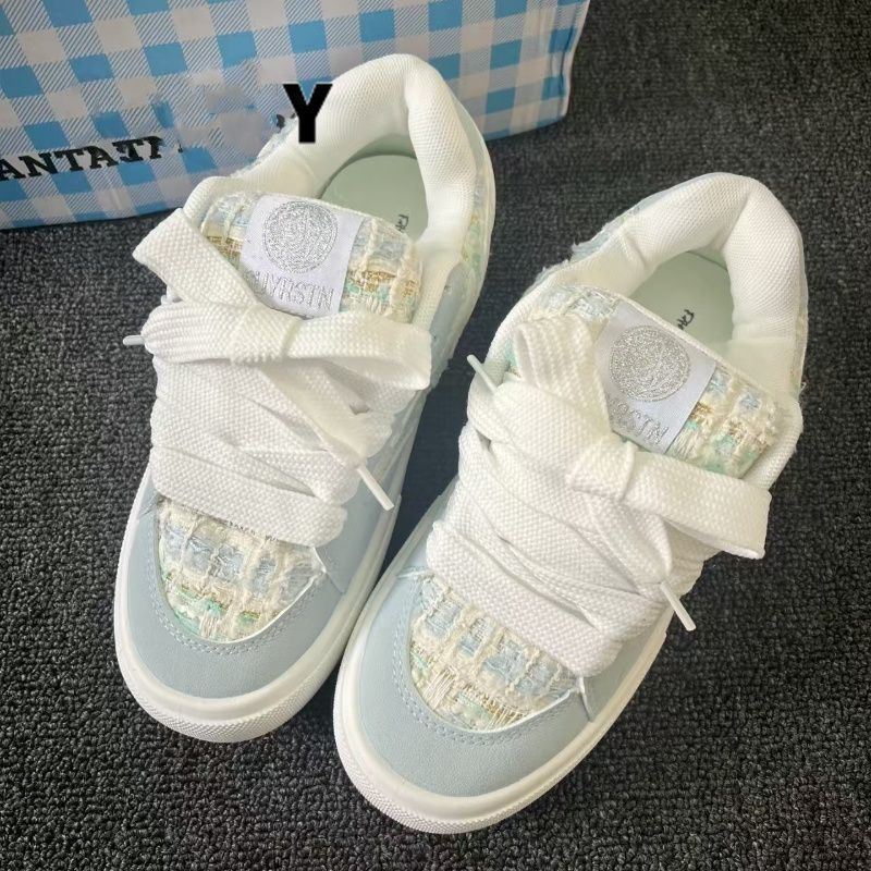 2025 primavera nuevo estilo chino taro púrpura pan de suela blanda ins zapatos de skate de todo fósforo sentido del diseño zapatillas de nicho