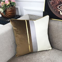 跨境ins北歐風高精密拼接抱枕套簡約華麗輕奢沙發床頭裝飾靠墊套
