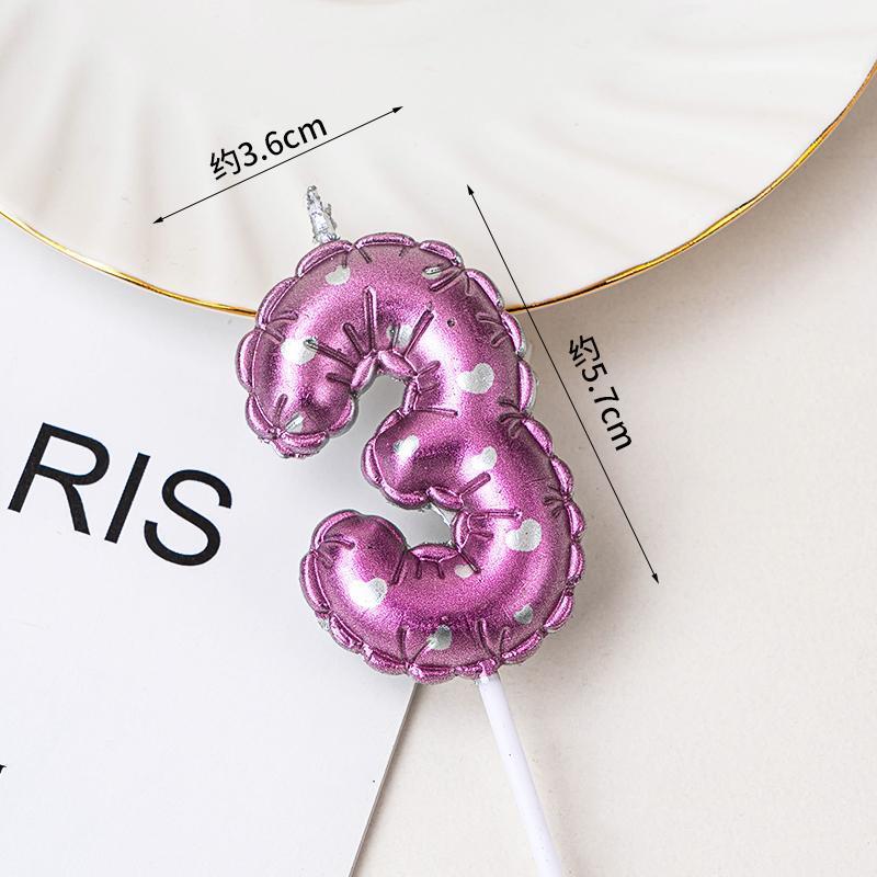 Ins velas de cumpleaños coreanas horneado pastel decoración decoración globo vela digital complemento vela rosa vestir