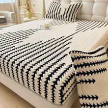 冬季云杉绒床笠阳离子耐用不掉毛席梦思保护套床罩三件套单间水洗