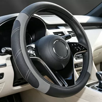 Steering wheel cover – truck steering wheel cover - cross-border-no-inner-ring-sports-bra-grey-38cm