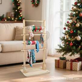 木质首饰衣物收纳挂架手链手串项链展示架钥匙链手镯摆摊陈列道具