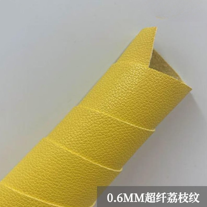 超纤荔枝纹皮革厚0.6mm亮面超纤革面料 箱包软包沙发皮带皮料
