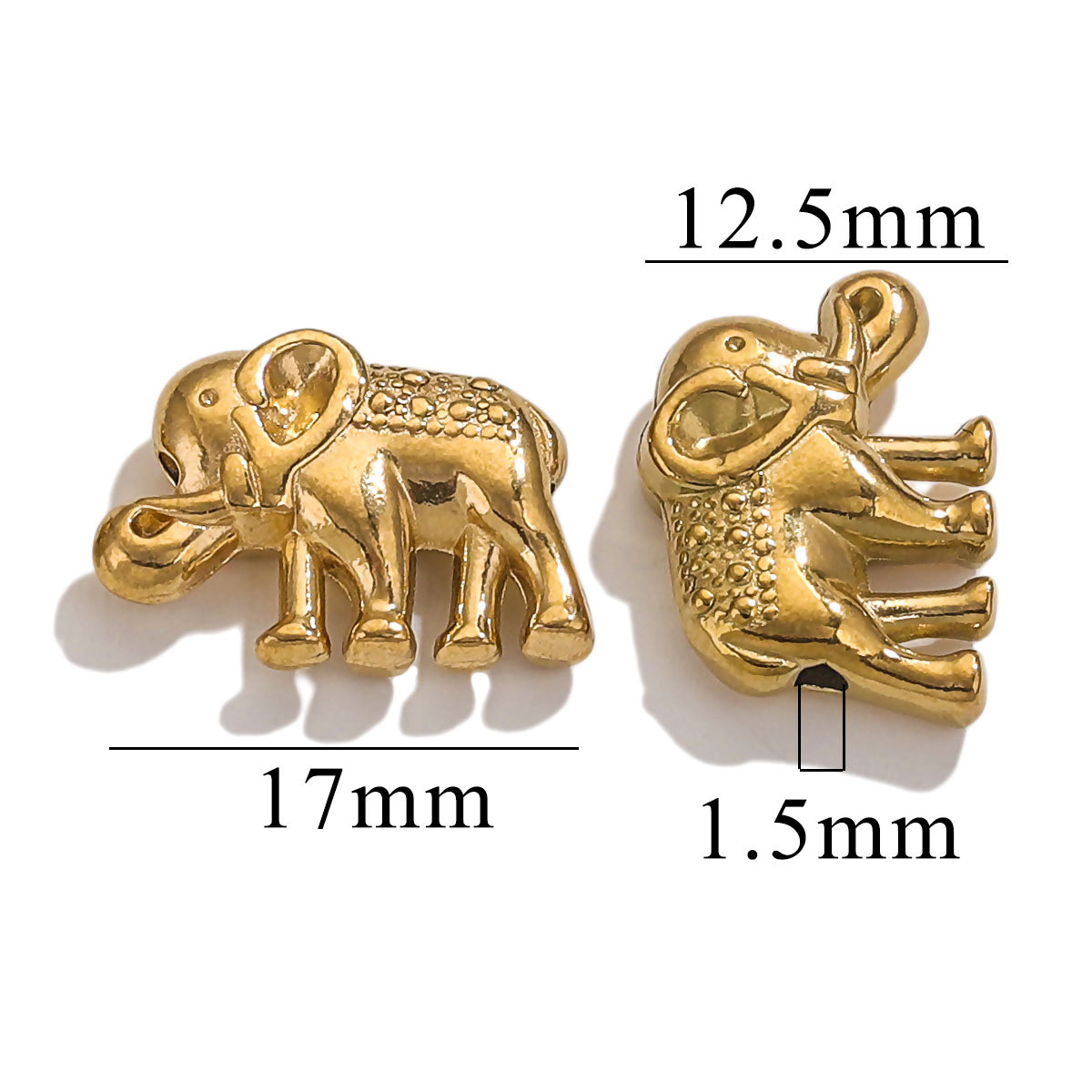Cuentas de acero inoxidable búho elefante cabeza de buda diamante de fantasía cuentas de separación de nube de espalda DIY accesorios de joyería de cuentas al por mayor