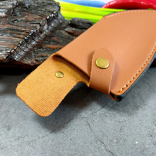 Portable boning knife set Small kitchen knife PU set Outdoor portable leather case Camping knife protective set Two-layer cowhide knife set