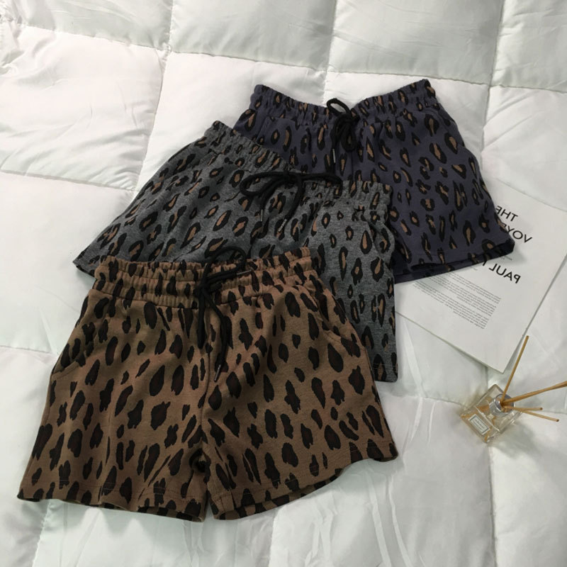 Southeast Asia 2024 New Leopard Print Shorts Casual Pants Women's Outerwear High Waist Slimming Elathe Wide Leg Pants Hot Pants for Women Southeast Asia 2024 New Leopard Print Shorts Casual Pants Women's Outerwear High Waist Slimming Elathe Wide Leg Pants Hot Pants for Women
