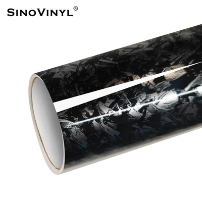 Mirror Carbon Silver Fiber Center Automotive Film - 15217-m-pet-small-texture-flower-carbon-silver