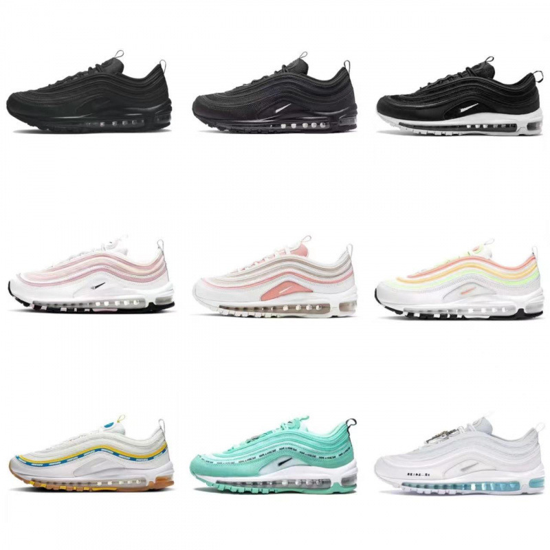 Putian Pure Original Nike Air Max 97 Retro Non-Slip Wear-Resistant Air Cushion Low-Top Unisex Casual Running Shoes