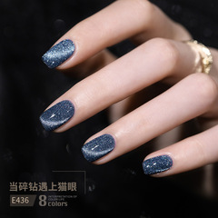 GaoYi 2024 New Model Rainbow Neon Diamond Cat-Eye Nail Polish Popular Nail Art for Party Glittering Laser Nail Polish