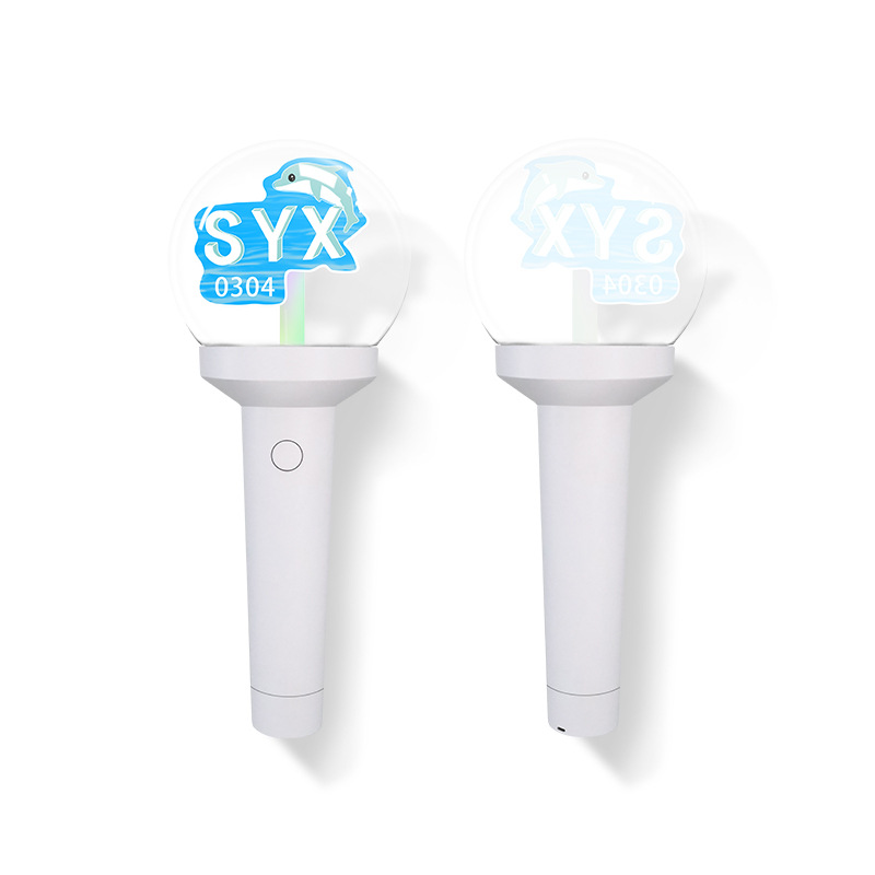 Acrílico ayuda luz de mano bola transparente fan DIY ayuda equipo concierto de equipo control central palo luminoso bola de luz