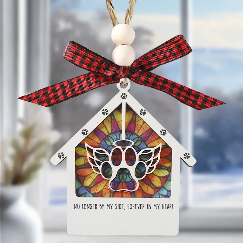 越境新居移転プレゼントクリスマスツリーのペンダント二重彫刻木造工芸品創意家庭装飾プレゼント|undefined