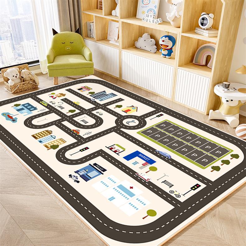 Parking Lot Carpet Kidsren's Crawling Game Track Road Traffic Kindergarten Living Room Early Education Play Bedroom Floor Mat