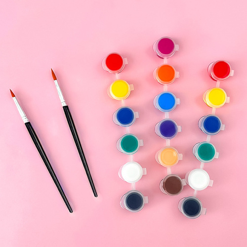 6-color acrylic paint DIY student art painting pigment graffiti fan colorful drawing plaster body paint sticks