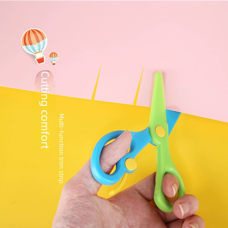 Children's plastic art scissors for kindergarten, harmless safe origami, handmade