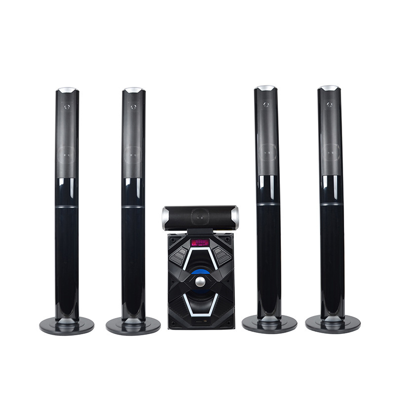 Jerry African Speaker System Bluetooth Combination Audio Home Theater Wooden Subwoofer 5.1
