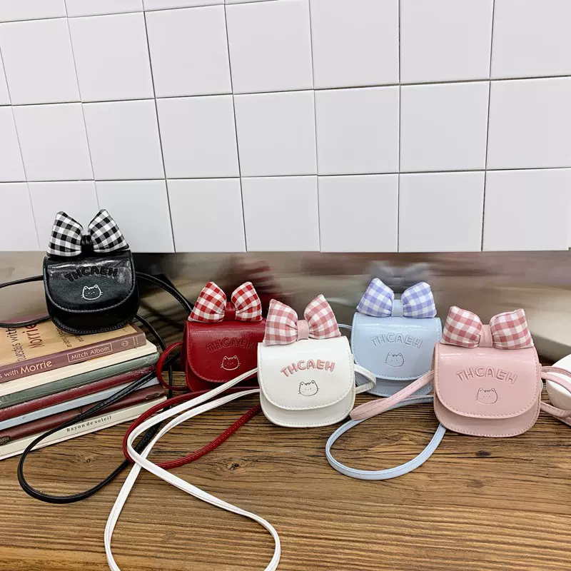 夏季新款女童包包质感蝴蝶结小女孩百搭斜挎包洋气可爱儿童单肩包