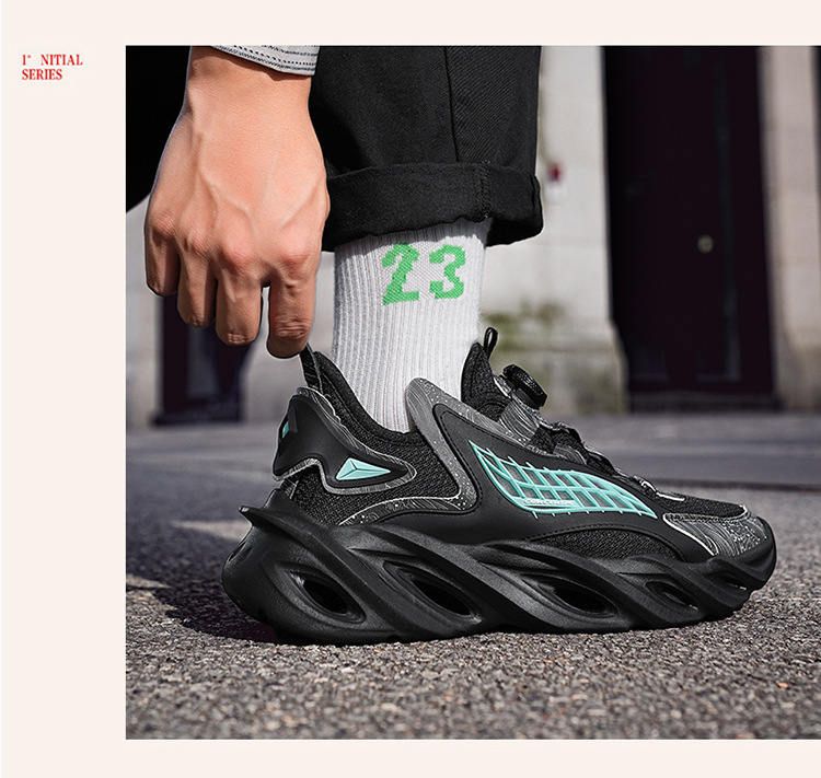 Men's Customized Rotating Buckle Summer Mesh Running Shoes_voghion.com