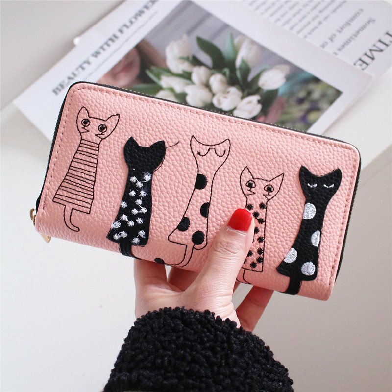 Foreign trade fashion new cartoon purse ladies large capacity long zipper wallet Korean handbag mobile phone bag wholesale