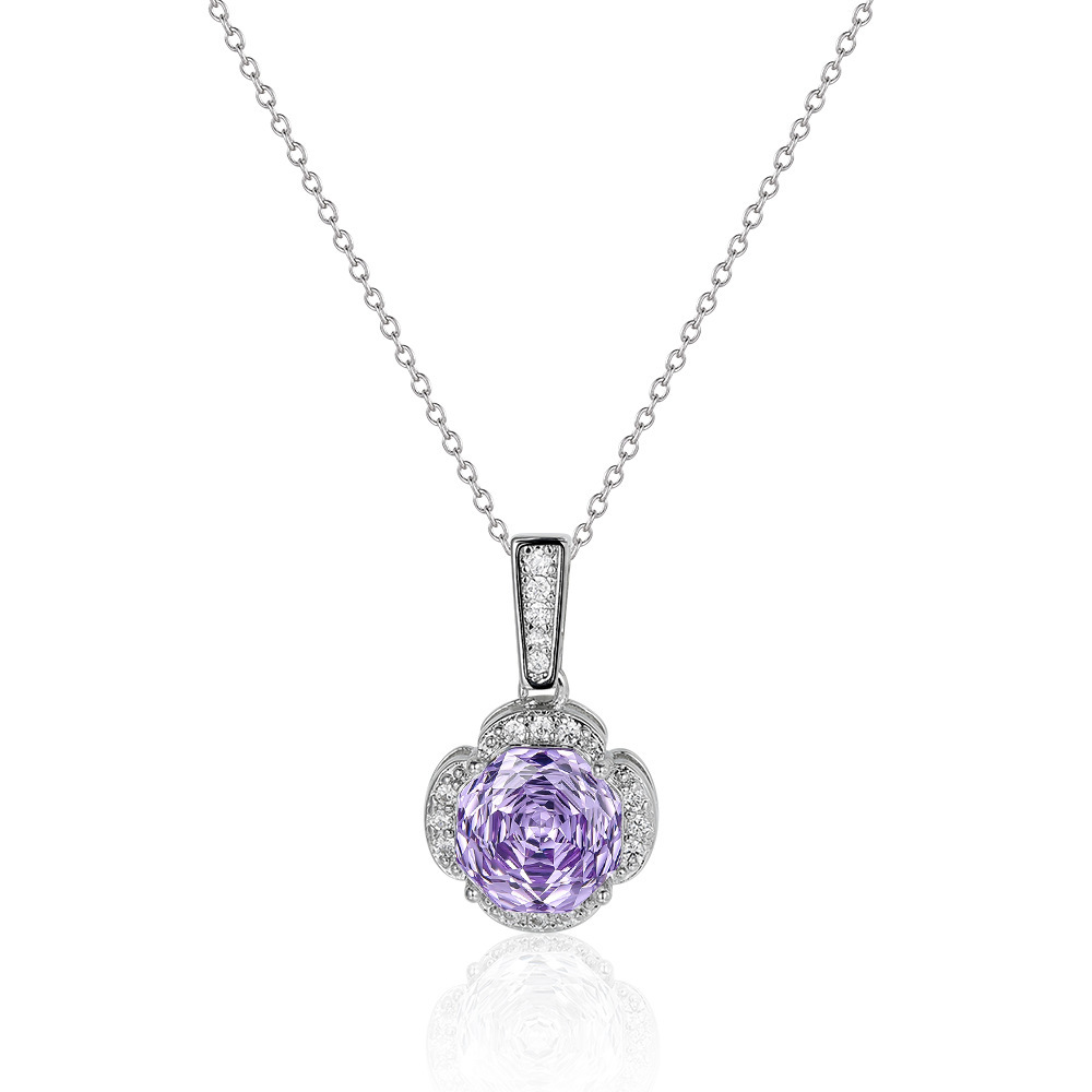 Amazon nuevo Seiko Rose Chepa Paracha collar de zircon pendientes anillo de tres piezas al por mayor