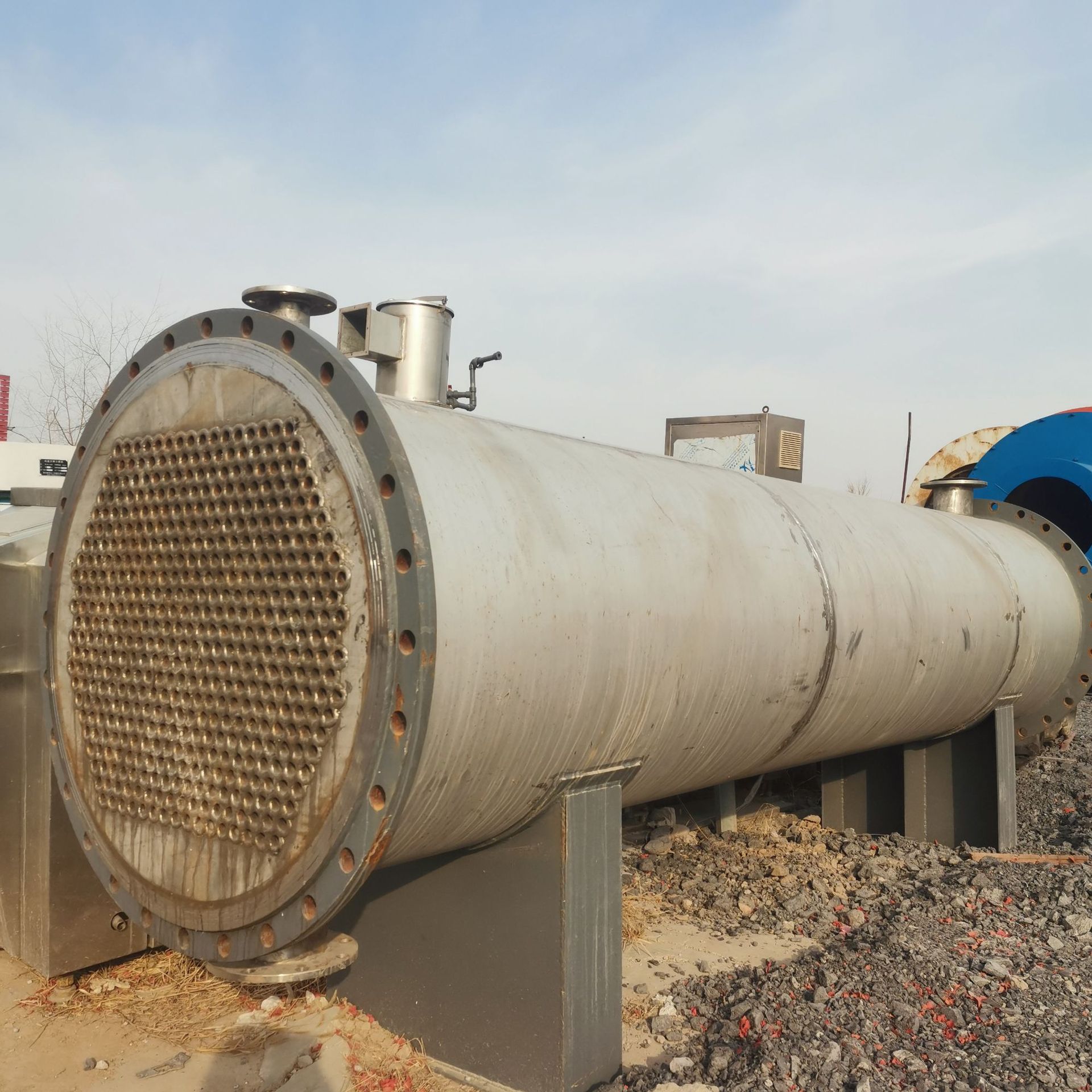 九成新80平不锈钢列管式冷凝器 304材质高效热交换器