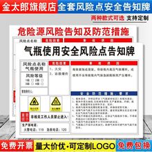 气瓶使用安全风险点告知牌卡危险源预防措施消防设备通道标识牌标