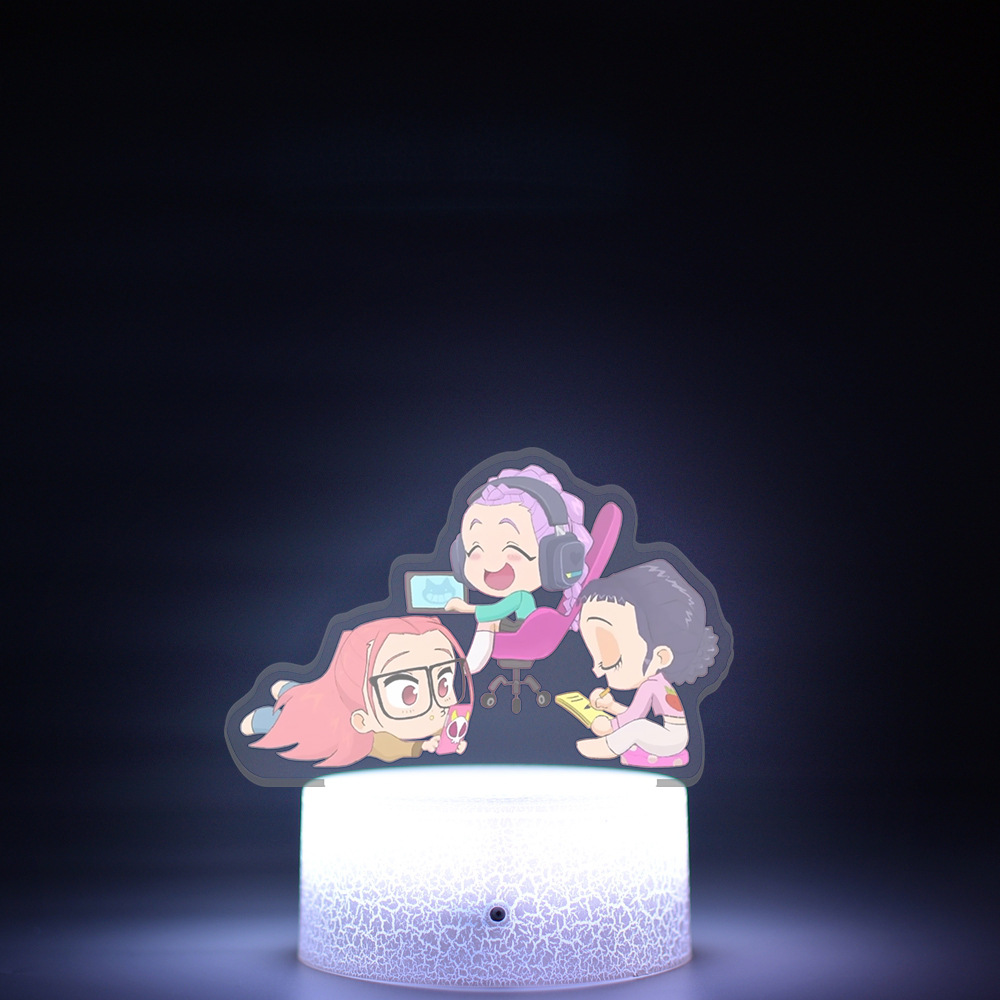 Caza de demonios transfronteriza K-POP grupo de mujeres perímetro cazadores intermedia impresión interior de control remoto luz de noche
