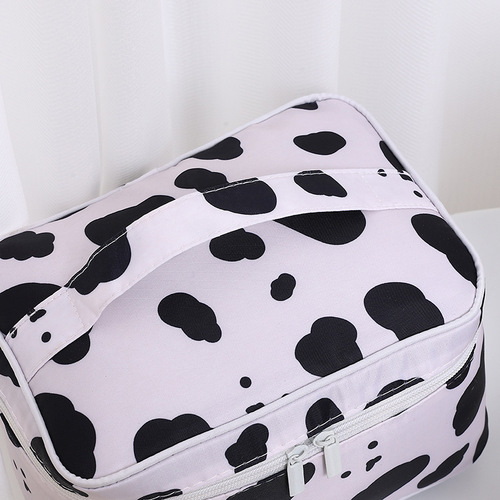 Manufacturer direct travel cute portable waterproof cosmetic storage bag large capacity ins Korean version cosmetic bag milk cow