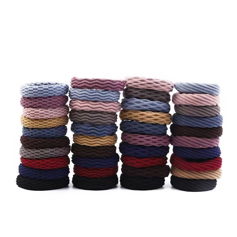 Simple Thread Threaded Threaded Threaded Hair Band Japanese and Korean High Elastic Seam-free Headline Rope Base Rubber Band Hair Rope 2 Pack Simple Thread Threaded Threaded Threaded Hair Band Japanese and Korean High Elastic Seam-free Headline Rope Base Rubber Band Hair Rope 2 Pack