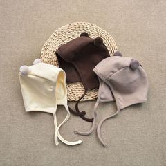ベビー帽子春と秋の胎帽新入生乳幼児かわいい超萌え男女赤ちゃん耳当て帽子子供ボール帽子夏