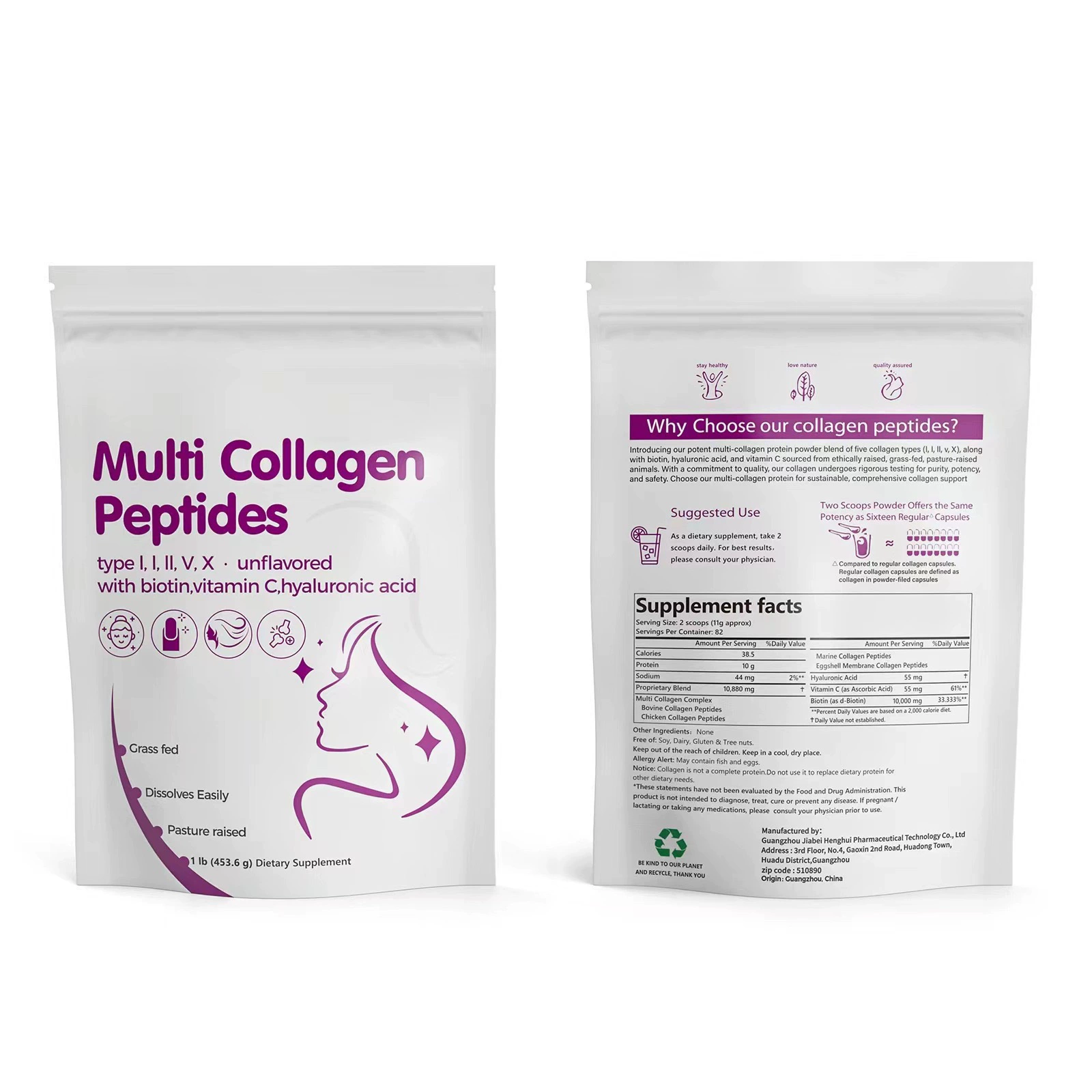 TK hot -selling collagen powder Multi Collagen Peptides Powder Factory