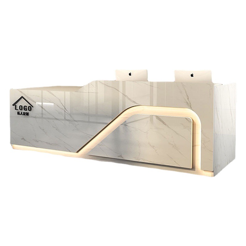 Simple modern company paint front desk fashion company reception desk consulting bar hotel creative welcome cashier table