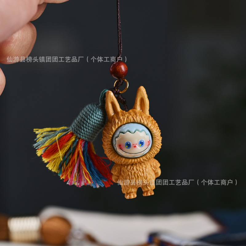 ゴールデンサンダルウッドカボチャラブブ文遊びブレスレットブレスレットファッションジュエリーアクセサリーホームオフィスデスクかわいい小さな装飾品|undefined
