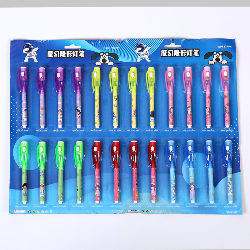 Pen de resaltador invisible lápiz de escritura mágica multifuncional pen de luz invisible ultravioleta papelería interesante al por mayor