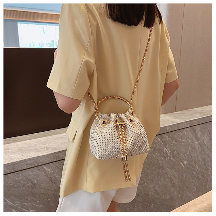 270g Weight Polyester Lining Material Sewing Thread Fashion Element String Closure Type Single Shoulder Strap Strap Type Evening Bag Bags Type Party, Shopping Occasion Pu Leather Material Solid Color Pattern All Seasons Season Women's Gender Streetwear Style Bucket Shape Medium Size Women's Medium Pu Leather Solid Color Streetwear Sewing Thread Bucket String Evening Bag 8