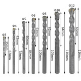 Ударный камень работник бурение бурение алмазной треугольная ручка цементная бетонная стена строитель